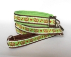Agilityleine mit Jagdkarabiner - Brezel grün