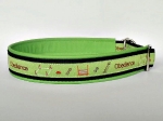 Obedience lime - Zugstopp - Breite ca. 3,2 cm (incl. Leder)