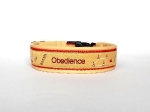 Obedience sand-rot - Breite ca. 2,7 cm (incl. Leder)