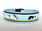 Border Collie hellblau - Breite ca. 2,7 cm incl. Lederunterfütterung