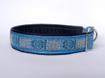 Bollywood blau - Zugstopp - Breite ca. 3,2 cm (incl. Leder)