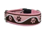 Pfötchen braun-rosa - Breite ca. 3,5 cm incl. Airmesh-Unterfütterung