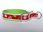 Äpfelchen rot - Zugstopp - Breite ca. 2,7 cm (incl. Leder)