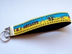 Schlüsselanhänger Agility blau-gelb - ca. 15 cm zzgl. Metallöse und Schlüsselring