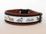 Sheltiebande - Breite ca. 2,7 cm incl. Leder