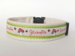Glückspilz beige - Breite ca. 2,7 cm (incl. Leder)