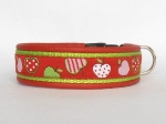Äpfelchen rot - Breite ca. 2,7 cm (incl. Leder)