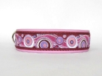 Crazy Circles Plum - Breite ca. 3,2 cm incl. Lederunterfütterung