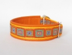 Orange Cubes - Zugstopp - Breite ca. 3,2 cm (incl. Leder)