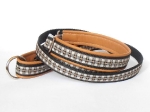 Agilityleine mit Jagdkarabiner - Tartan braun