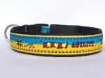 Agility gelb-blau - Breite ca. 3,2 cm incl. Lederunterpolsterung