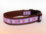 Eulalia flieder - Breite 2,5 cm (Welpenhalsband)