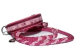 Halsband-Leinen-Set Peter UHU mit teilgeflochtener Hollandleine in fuchsia-rosa
