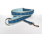 Halsband-Leinen-Set Lava blau schmal