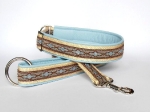 Halsband-Leinen-Set Lava cognac schmal