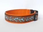 Flames Turquoise - Breite ca. 3,2 cm (incl. Leder)