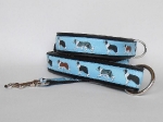 Halsband-Leinen-Set Border Collie blau