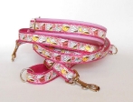 Halsband-Leinen-Set Cup Cakes rosa