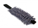 Mopp-Zergel grau-schwarz mit schwarzem Gurtbandgriff - Länge Moppteil ca. 20 cm - Grifflänge ca. 13 cm - eignet sich auch zum Anbringen an jede Leine