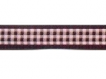 Gingham braun-rosa - 13 mm