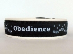 Obedience schwarz-weiss - Breite ca. 3,2 cm (incl. Leder)