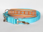 Halsband-Leinen-Set Orange Cubes