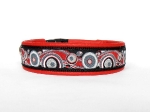 Crazy Circles rot - Breite ca. 3,2 cm (incl. Leder)