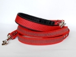 Agilityleine mit Jagdkarabiner - Leinenteil aus beidseitig gummiertem Gurtband