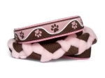 Agility-Zergelleine Pfötchen braun-rosa