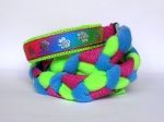 Agility-Zergelleine Rainbow-Paws mit neongrüner Airmesh-Unterfütterung