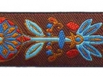Pinwheel schoko-terracotta-blau - 24 mm