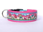 Halsband Pink Froggies - Breite ca. 2,7 cm incl. Lederunterfütterung