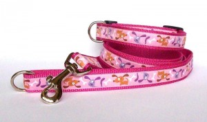 Rosa Doggies - 23 - 37 cm - Breite 2 cm und Cityleine 1,10 m 